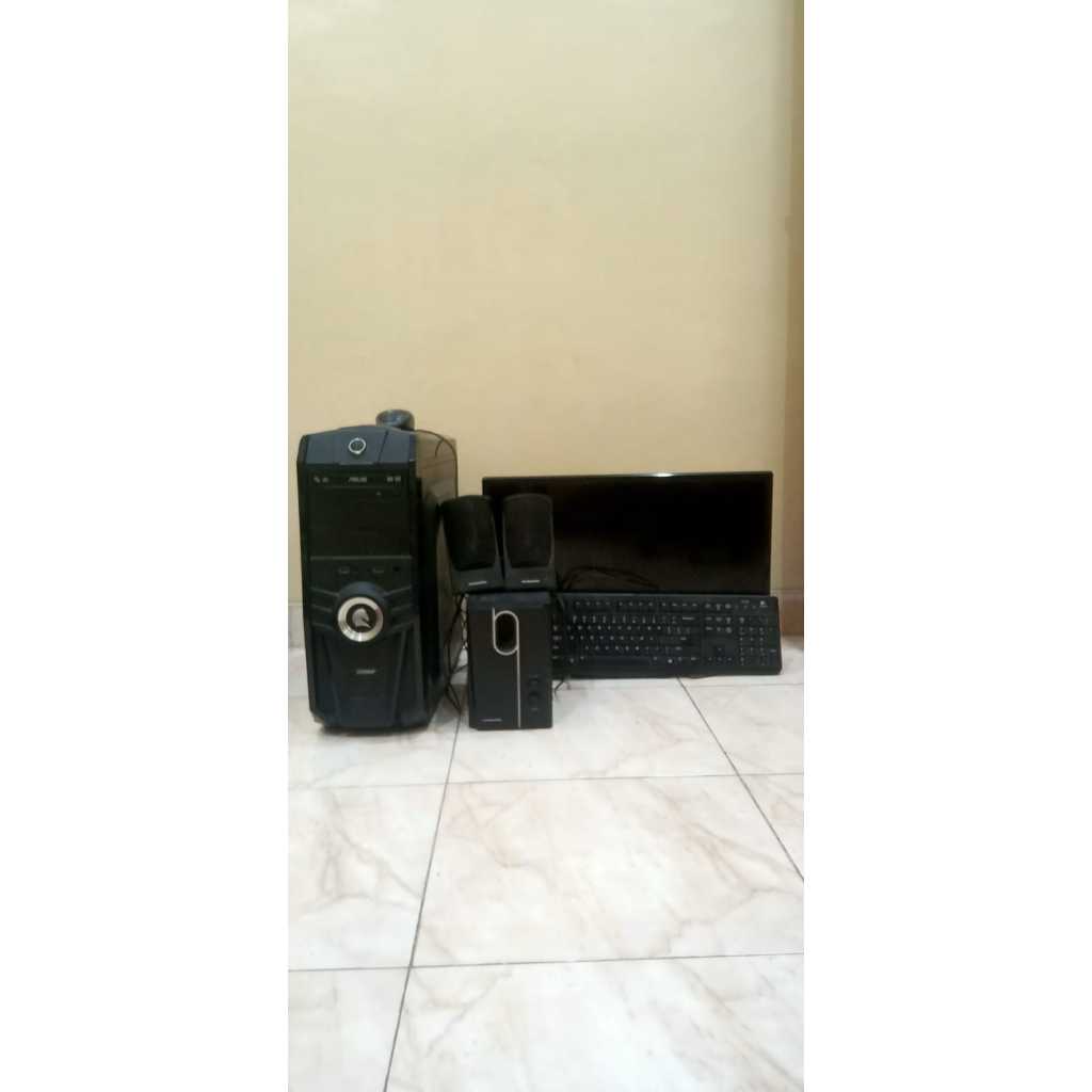 Komputer Rakitan Bekas, Monitor LG PC, Keyboard, Mouse dan Sound System Simbada
