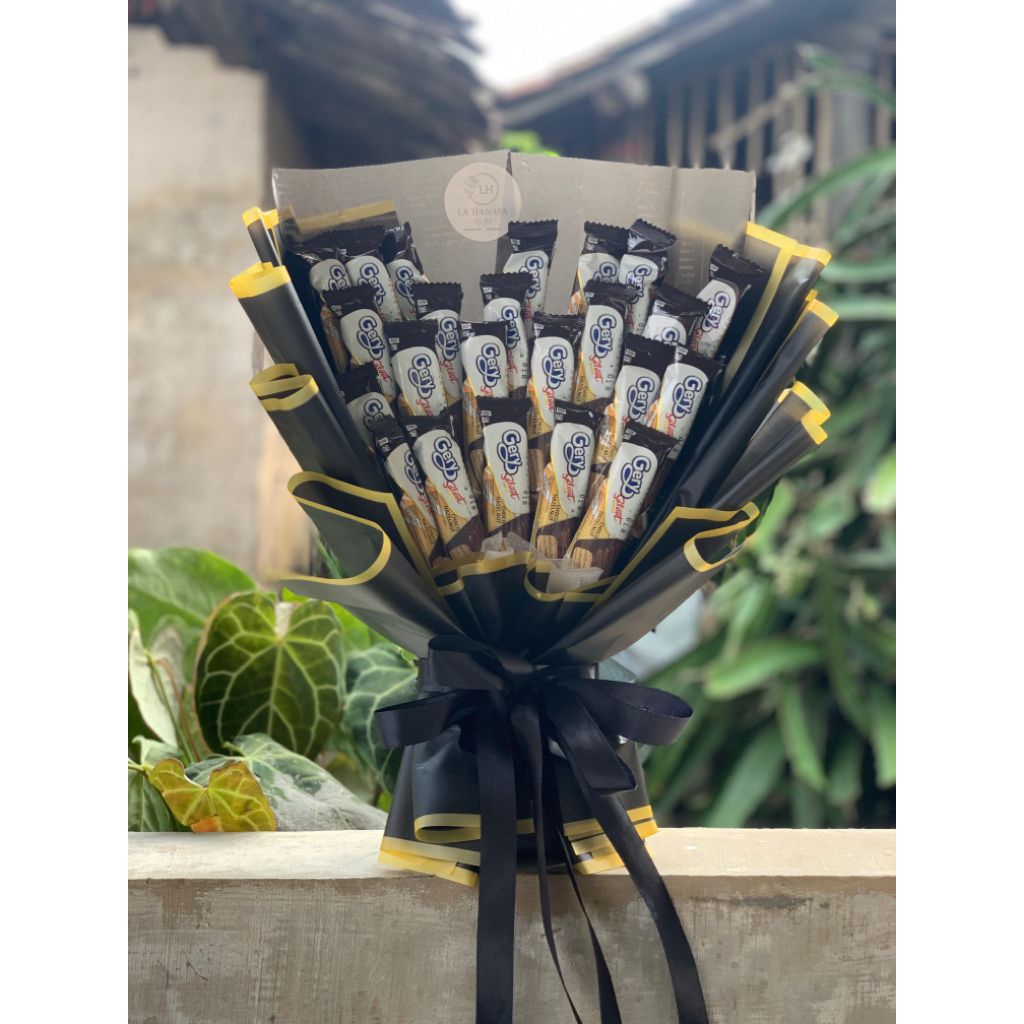 

buket snack, buket snack gery 1 pack free kartu ucapan