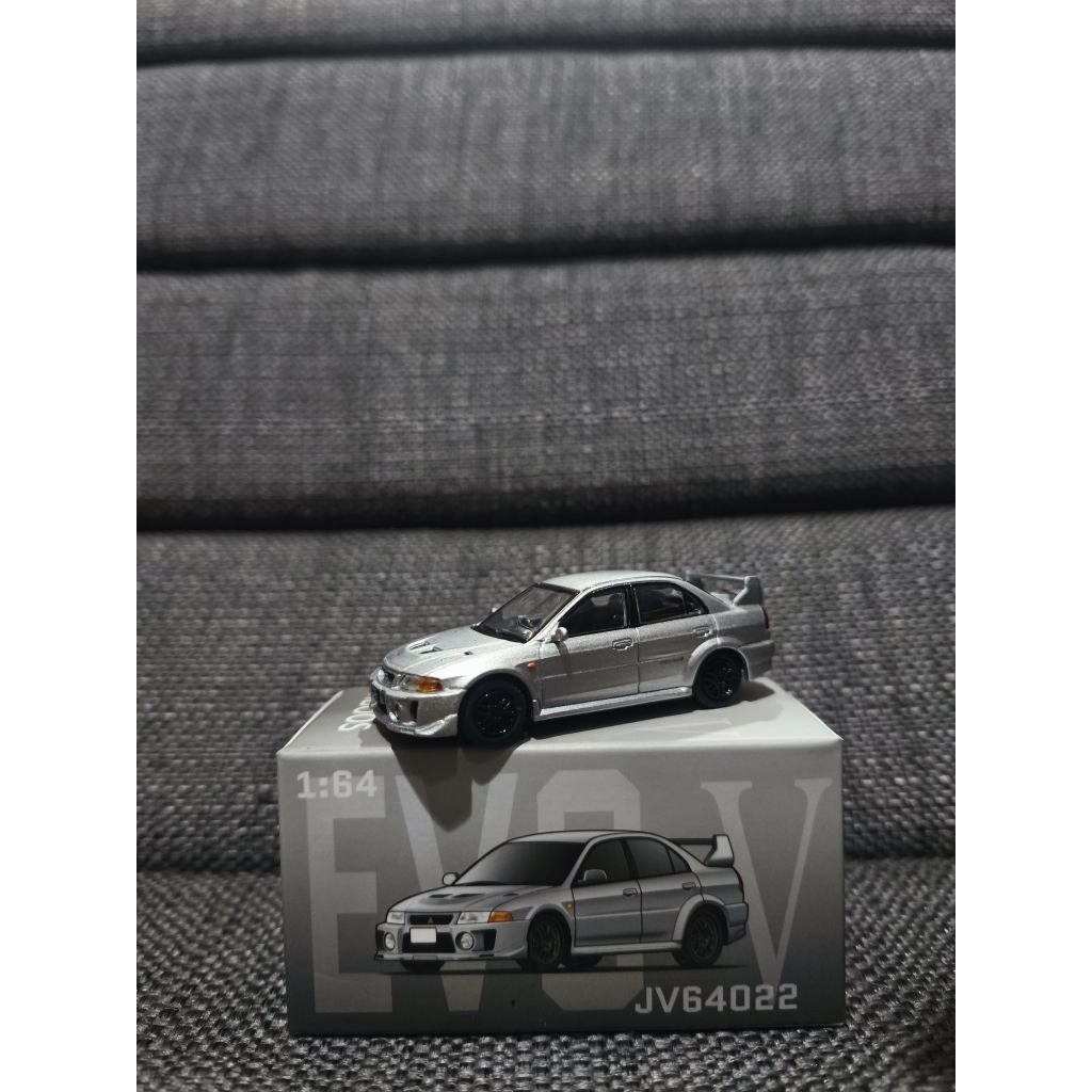 Diecast 1/64 Mitsubishi Lancer Evolution V Silver Evo 5 Miniscale JKM 1/64 Jackie Kim