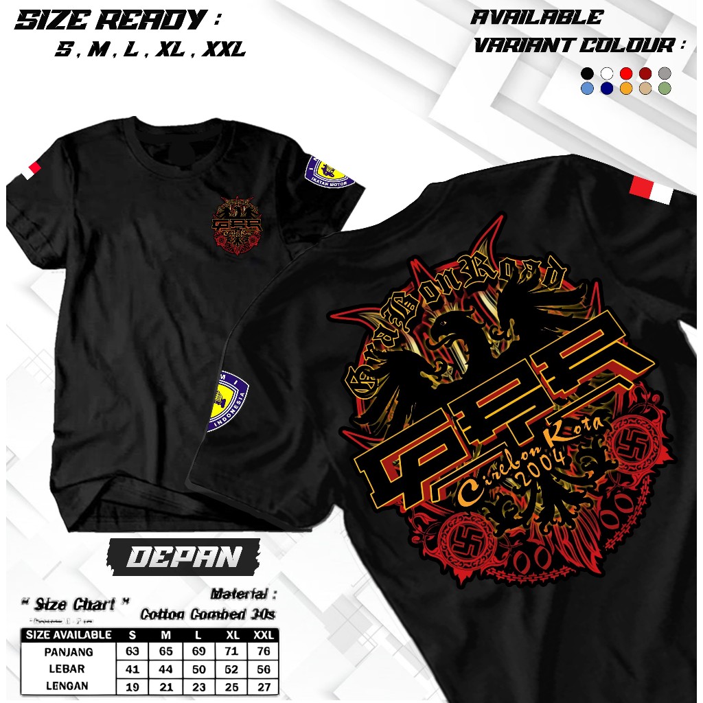 KAOS GRAB ON ROAD GBR INDONESIA TERBARU - BAJU GBR INDONESIA - BAJU KOMUNITAS MOTOR INDONESIA - KAOS