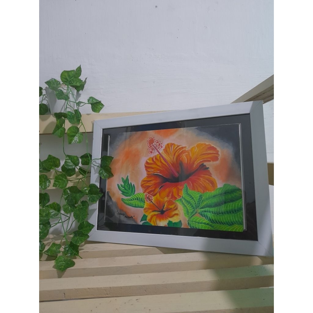 bunga sepatu hiasan dinding ruang tamu