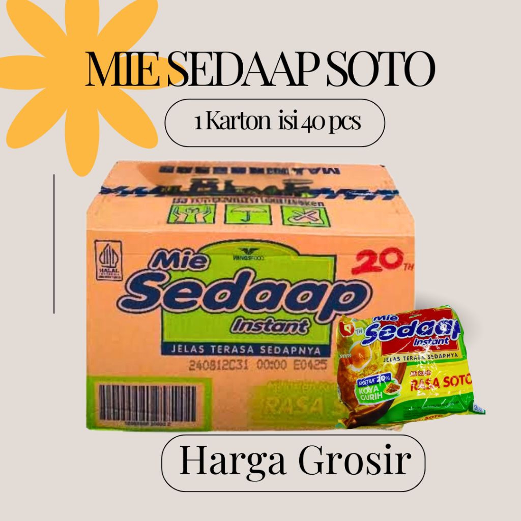 

Forcysn Mie Sedap Goreng & Soto Isi 1 Karton (40Pcs) Harga