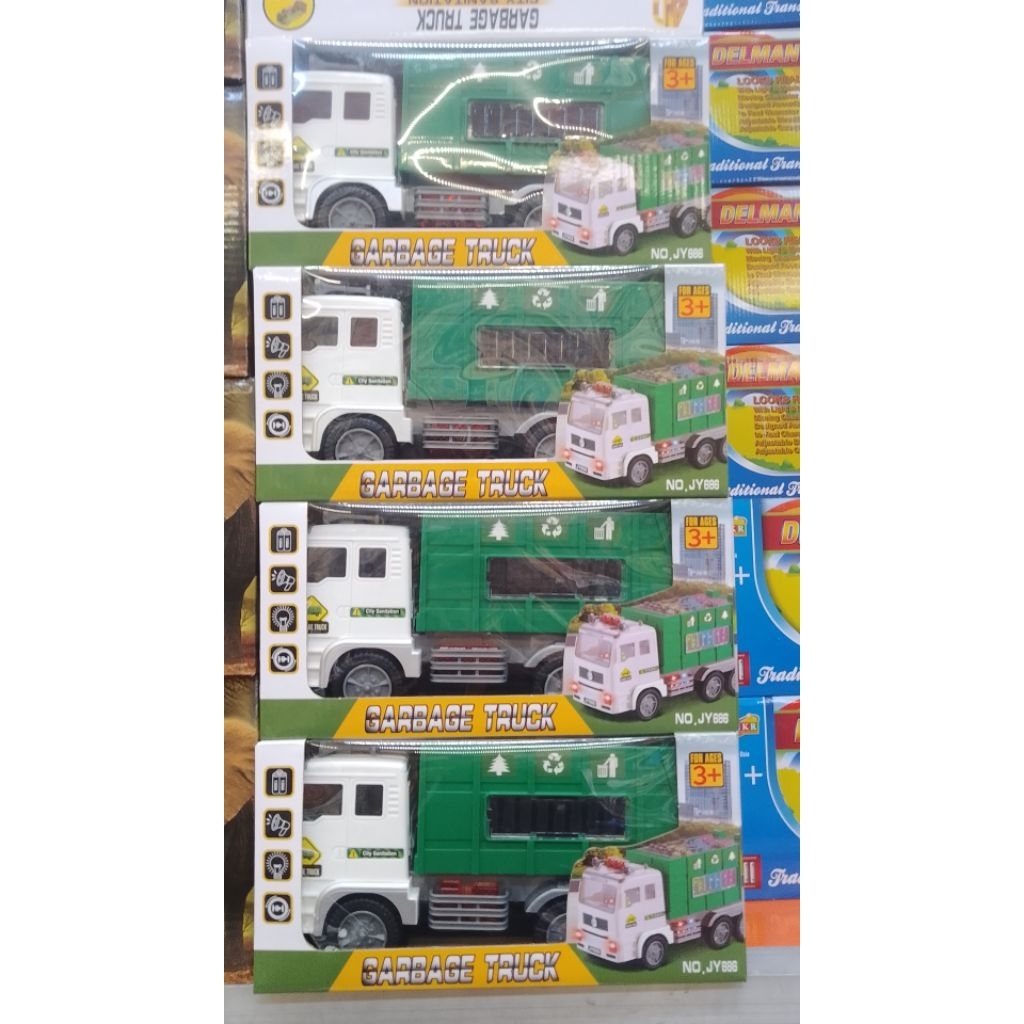 mainan mobil sampah batre