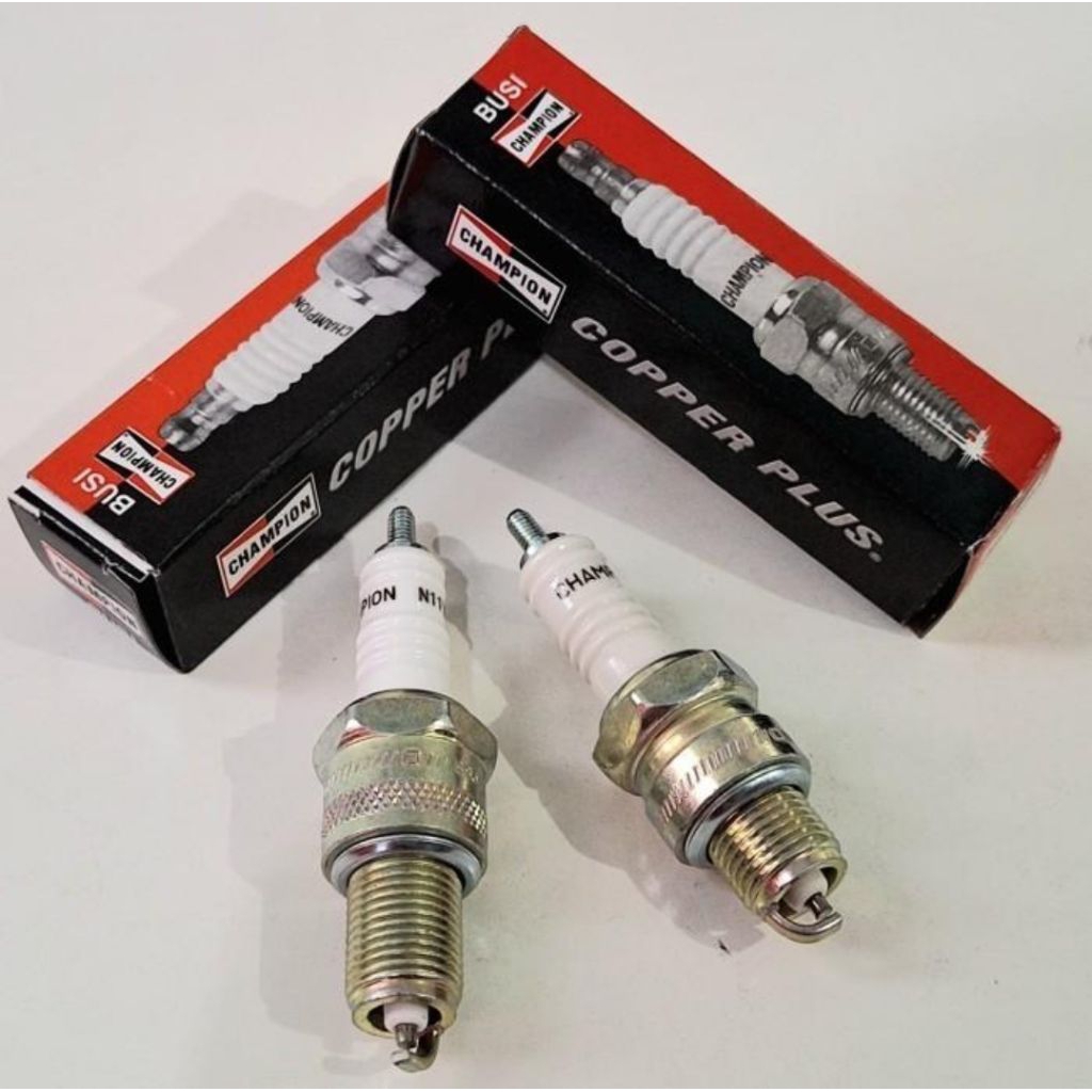 busi champion vespa dan motor 2 tak drat panjang dan pendek