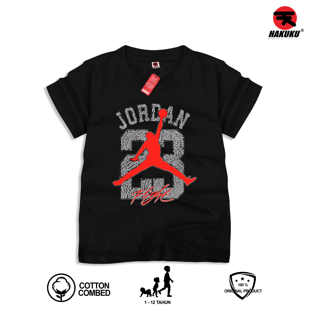 Hakuku - Kaos Anak 1 - 12 Tahun Unisex Jordan