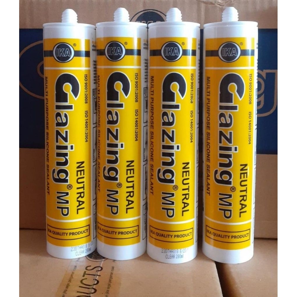 Sealant Netral Ika Glazing MP - 280ml / lem kaca glazing kuning / sealant glazing MP / sealant netra