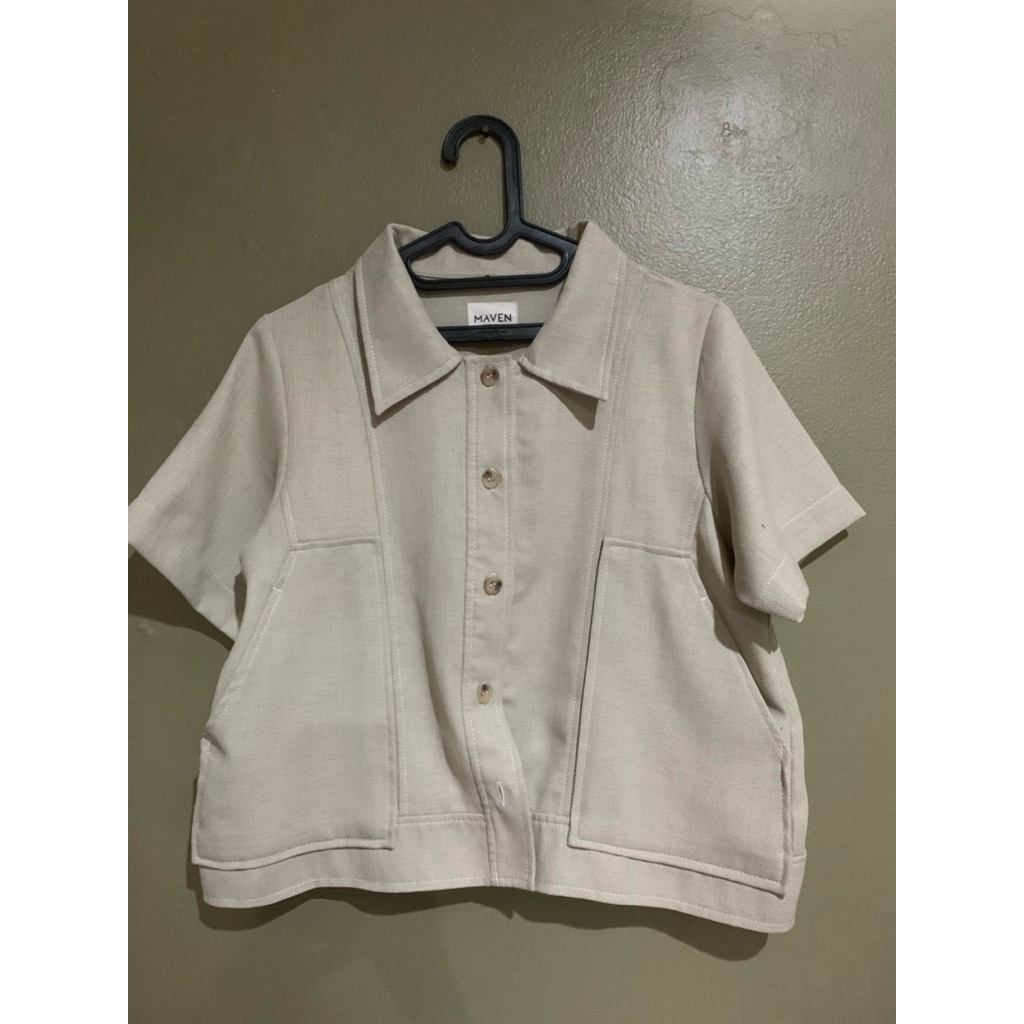 Hera Top in Buttersage, Maven (preloved)