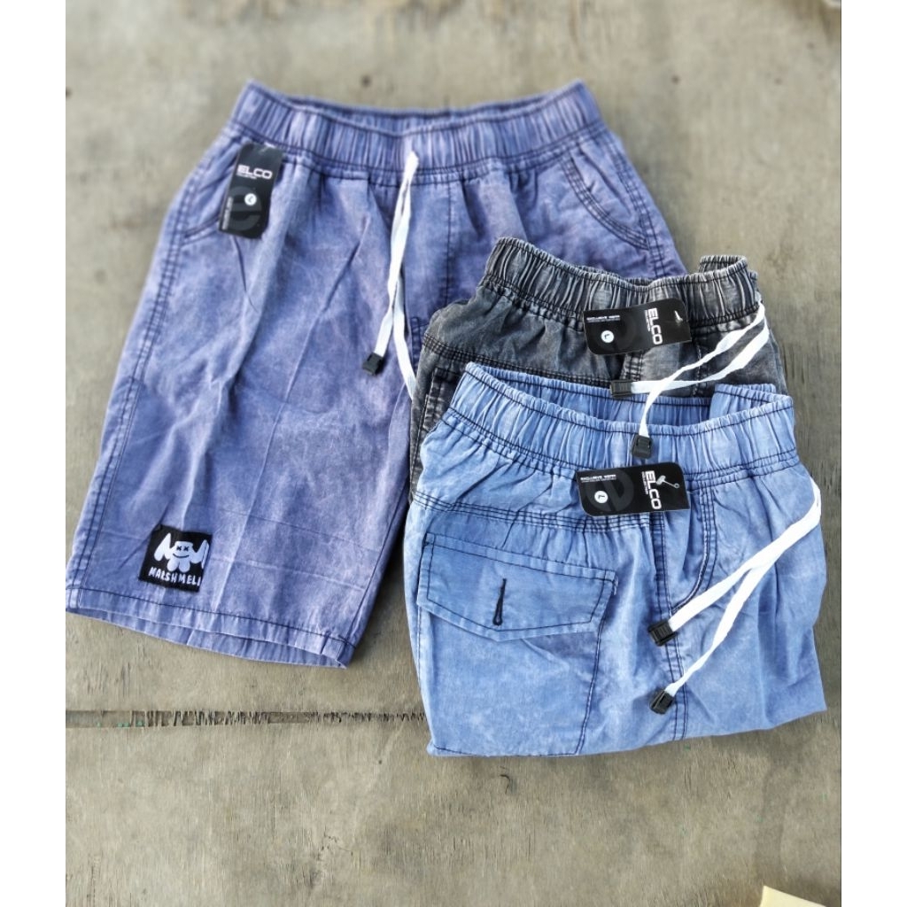 100RB 3PCS CELANA PENDEK PRIA BAHAN DENIM