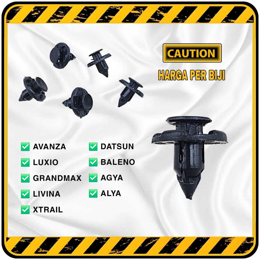Klip Body Plastik Kancing Kancingan Rivet Bumper Mobil Toyota AVANZA | LUXIO | GRANDMAX | AGYA dsb