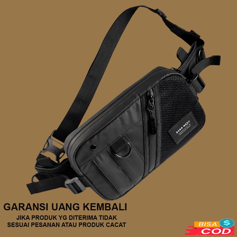 Tas selempang pria waterproof tas sling bag outdoor touring motor tas slempang crossbody bahu pria r