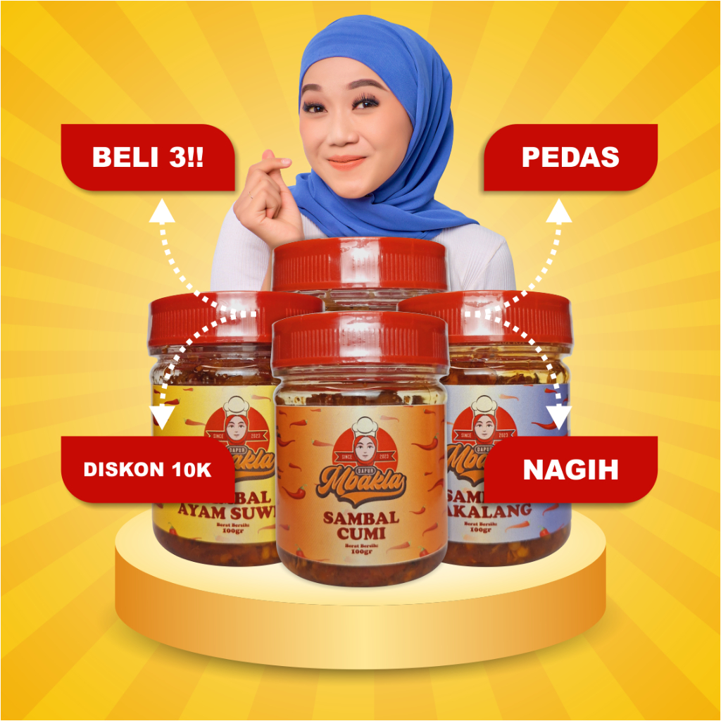 Dapur Mbakla | Sambel Cumi Ayam Suwir Cakalang Cumi Ijo Pedas