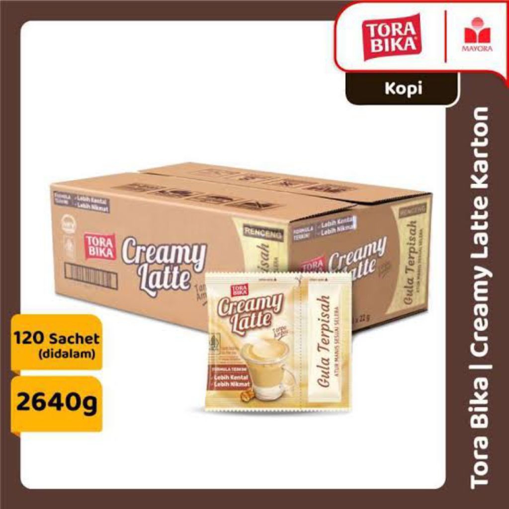 

TORABIKA CREAMY LATTE 1 DUS ISI 12 RENCENG HADIAH SENDOK PUTIH PREMIUM TIAP 1 RENCENG