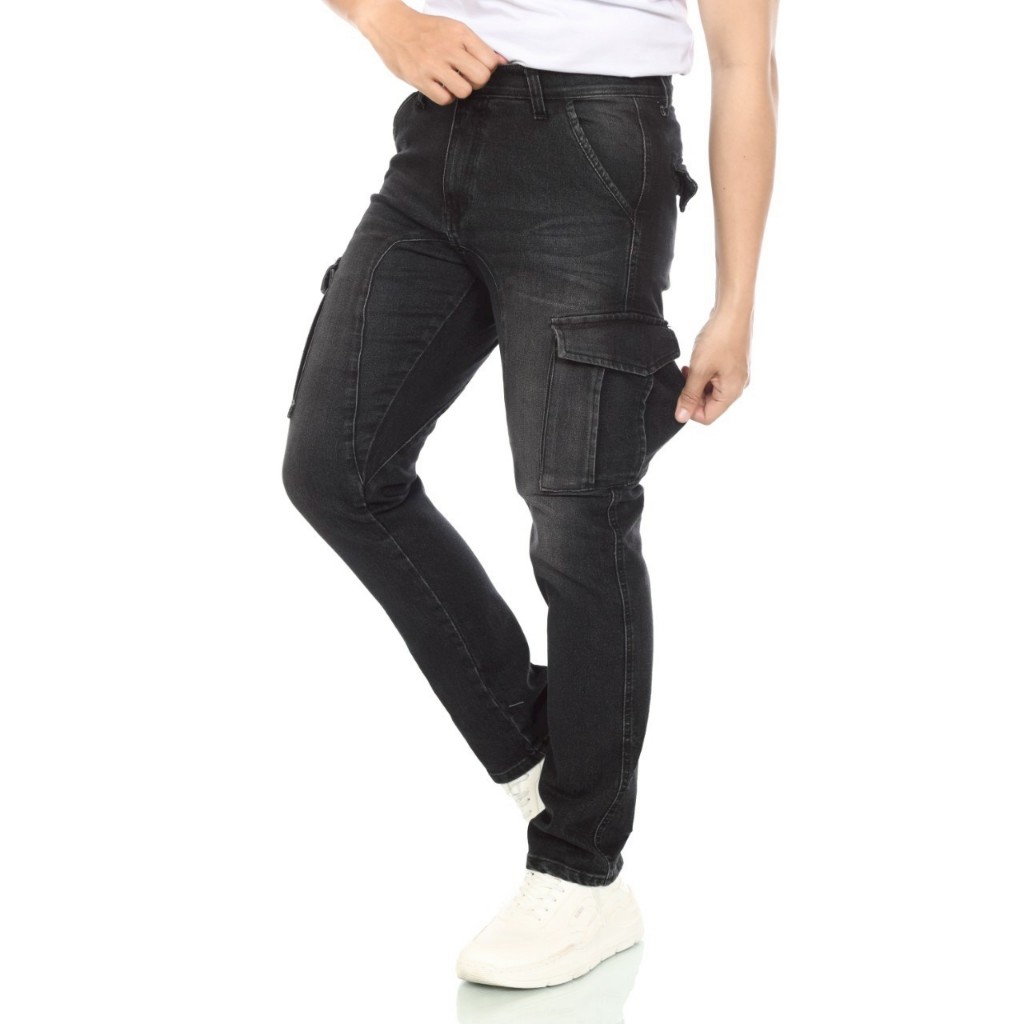 B-FOUR Celana Cargo Jeans Pria Original / Cargo Jeans Beggy / Celana Cargo Jeans Panjang Pria