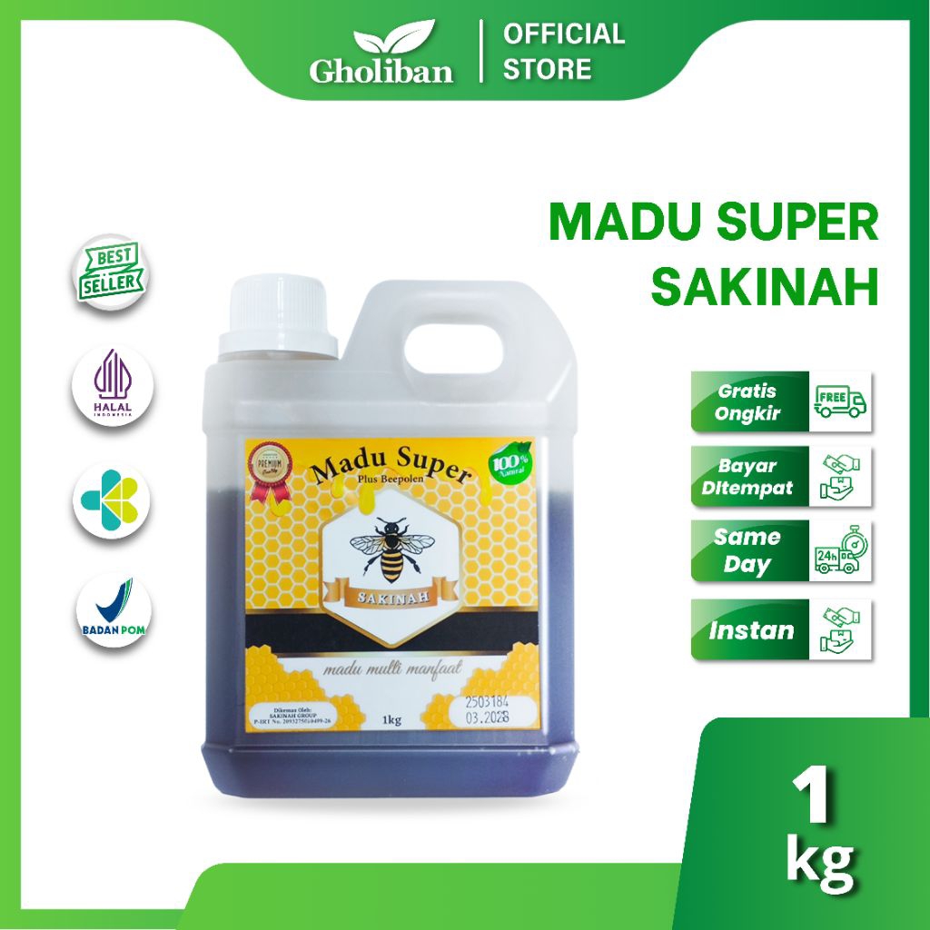 

Madu Super Plus Bee Pollen Sakinah 1kg Madu Multimanfaat