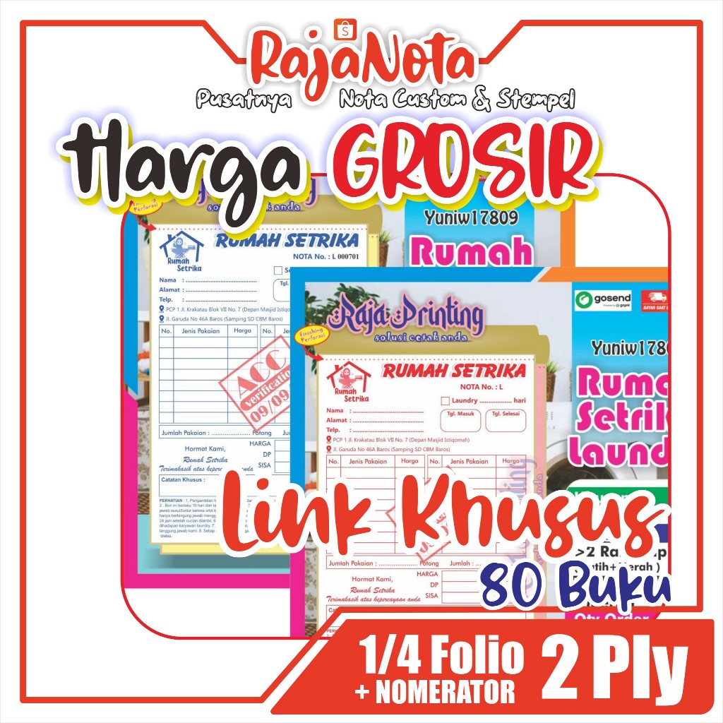 

Kertas NCR Top Middle Bottom // Carbonless Paper // Nota High Quality