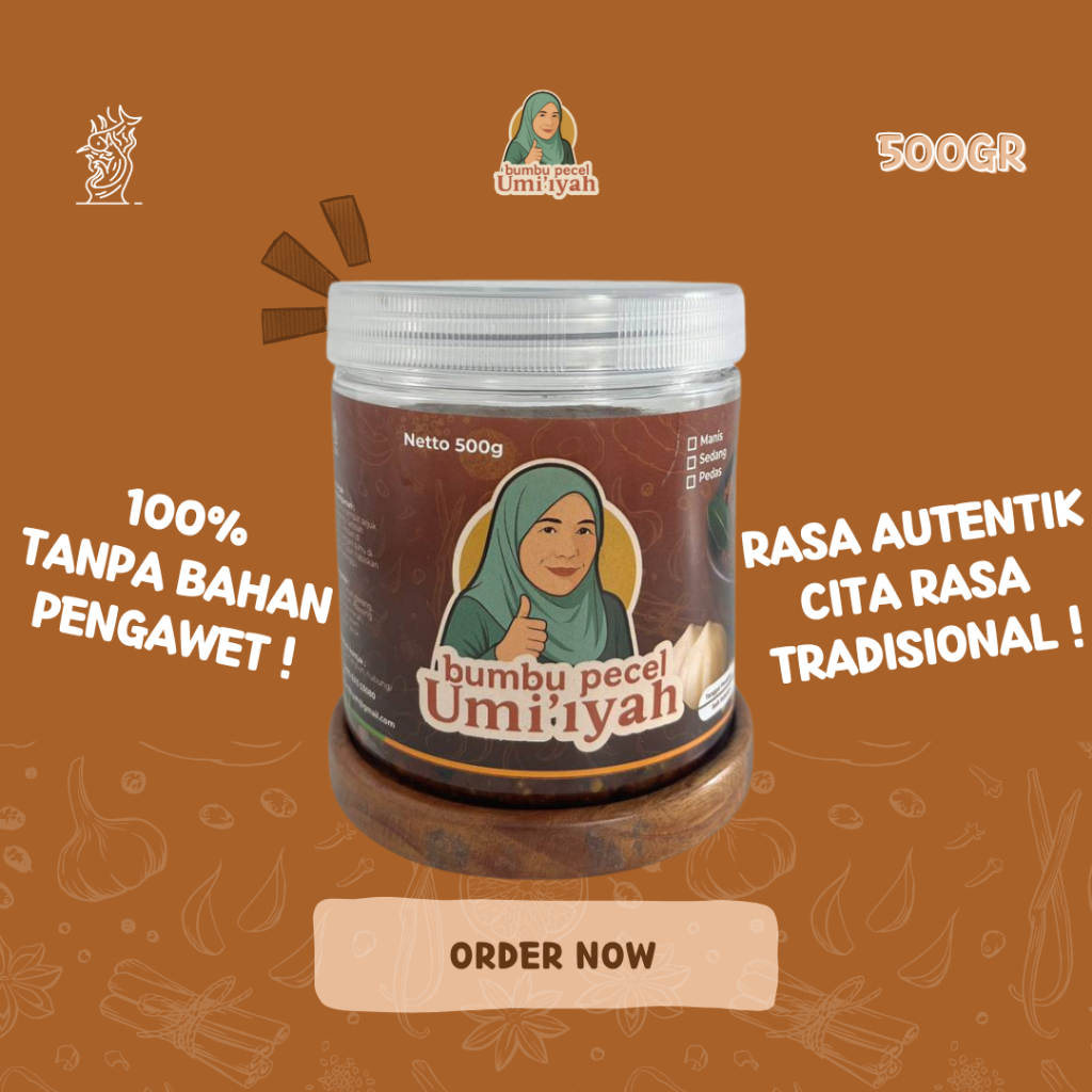 

Pecel Umi Iyah ||Sambel Pecel 500 gram 100% TANPA BAHAN PENGAWET