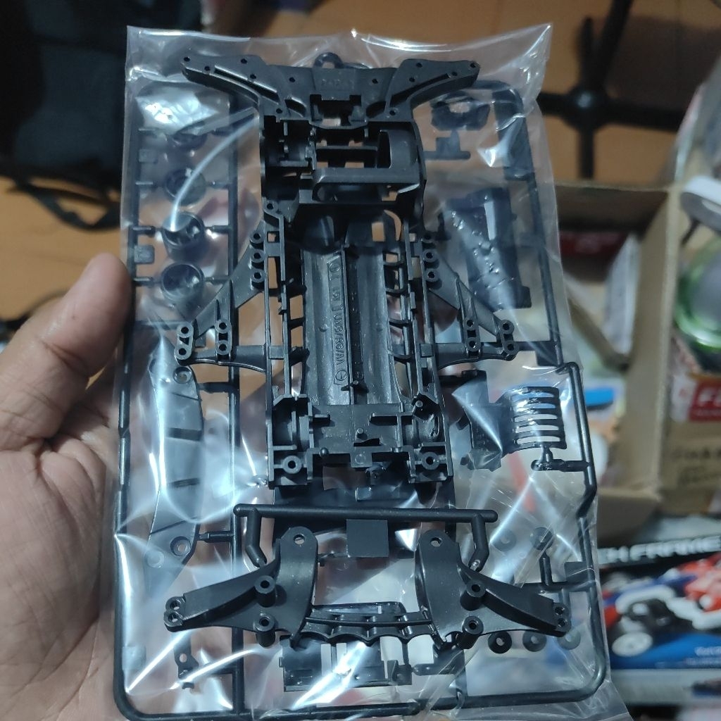 Tamiya Casis Chassis Set Fma Grey + Gearbox fm-a Hitam + Akar Fma Grey