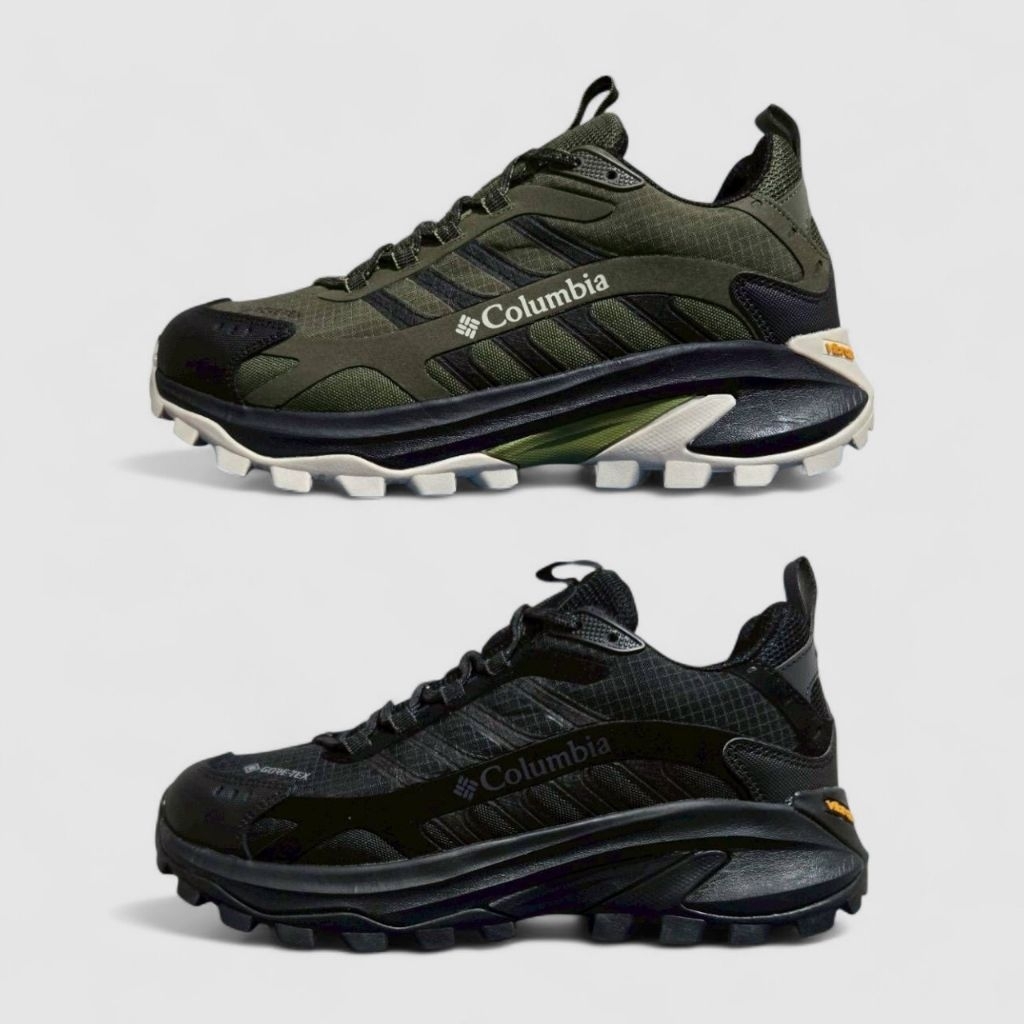 Sepatu Columbia Speed 2 Gore-Tex GTX "Olive/Black" Sneakers Outdoor Olahraga Hiking Pria