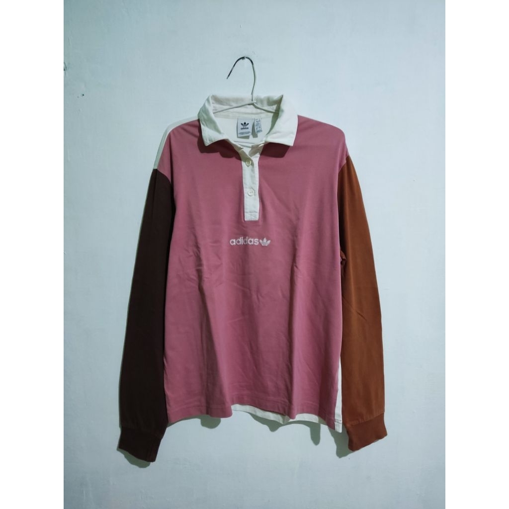 Polorugby shirt Adidas Logo Center Colorblock vintage Second