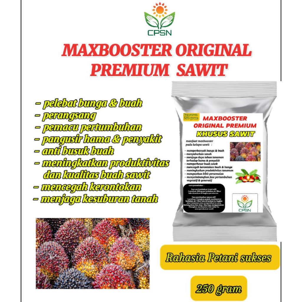 pupuk pelebat buah sawit MAXBOOSTER ORIGINAL PREMIUM perangsang buah dan melebatkan