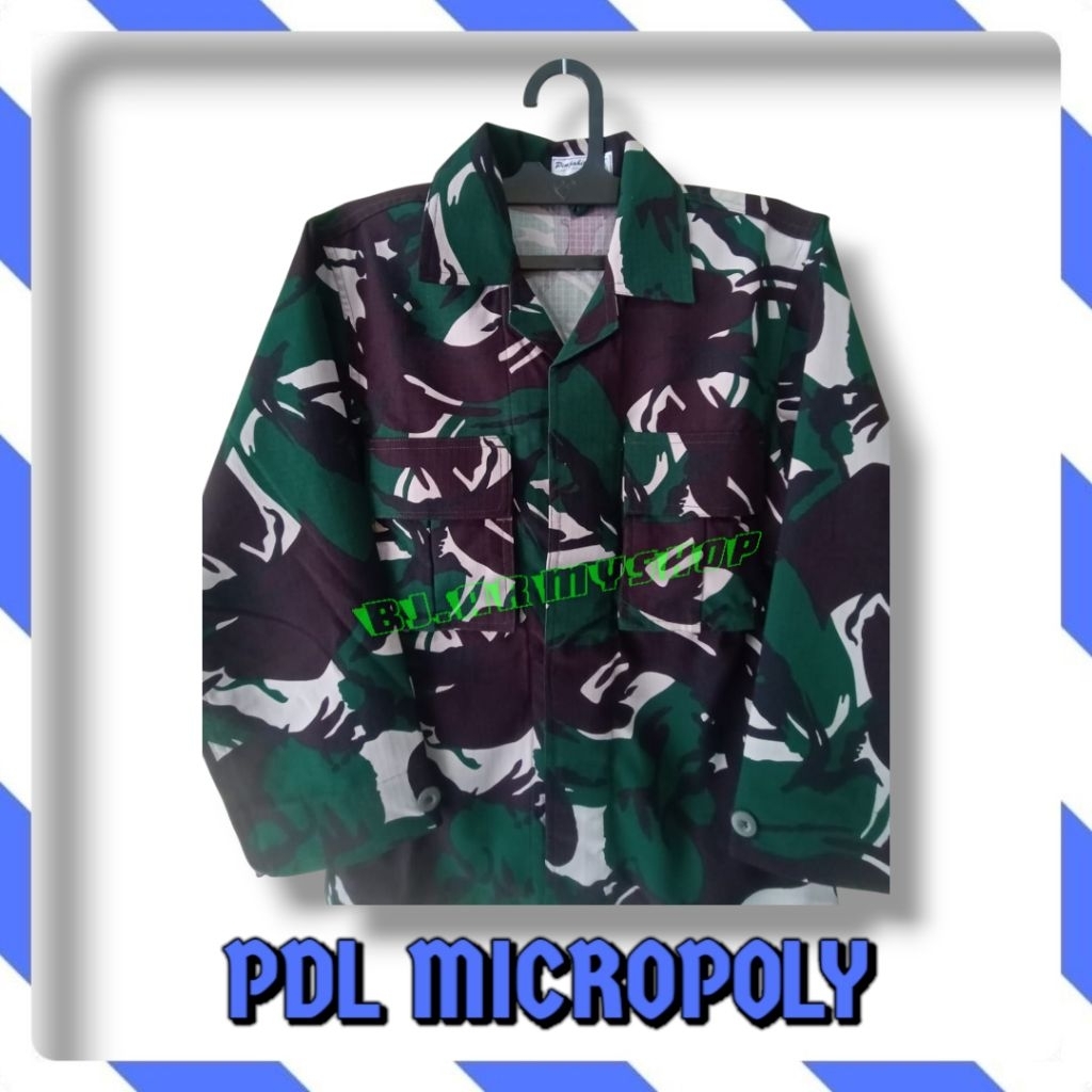 Baju pdl micropoly woll warna gelap anti luntur / 1Stel pdl micropolli / baju pdl mikropoly tni AD, 