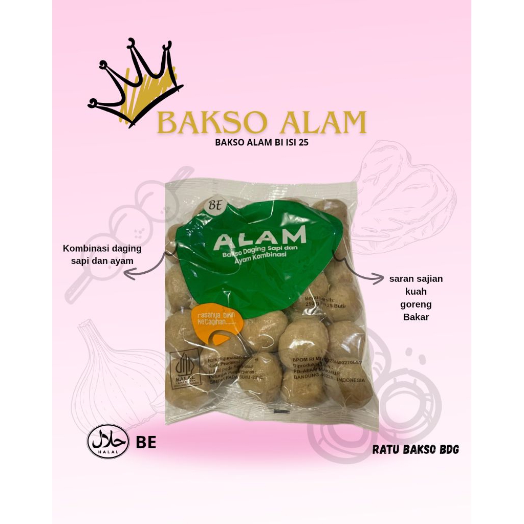 

Bakso alam super BE isi 25 butir