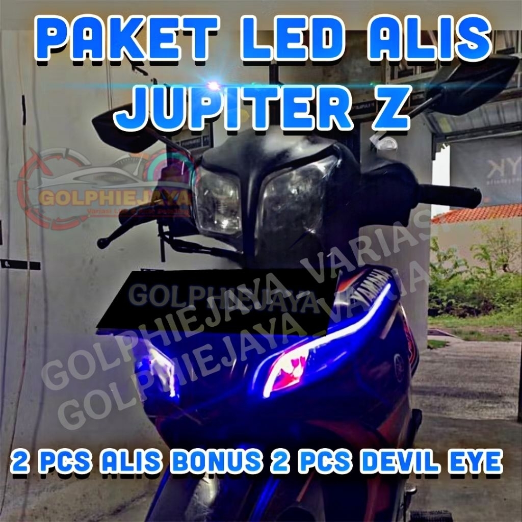 PAKET LAMPU ALIS JUPITER Z BONUS DEVIL EYE 1 SET LED ALIS DRL YAMAHA JUPITER Z GRATIS DEMON EYES