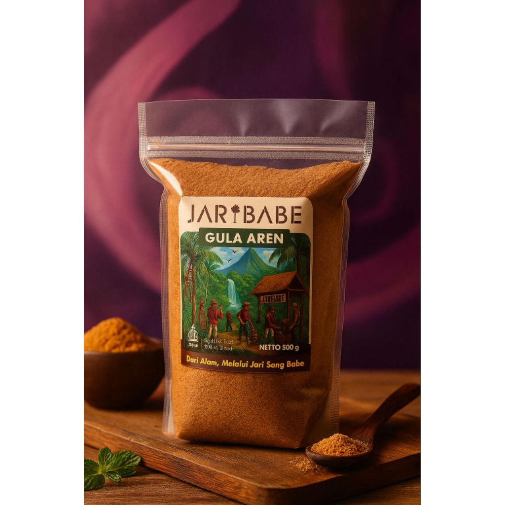 

Gula Aren Bubuk 500gr (Palm Sugar/Gula Semut) Organik, Premium, Low GI, Sertifikasi By JARIBABE
