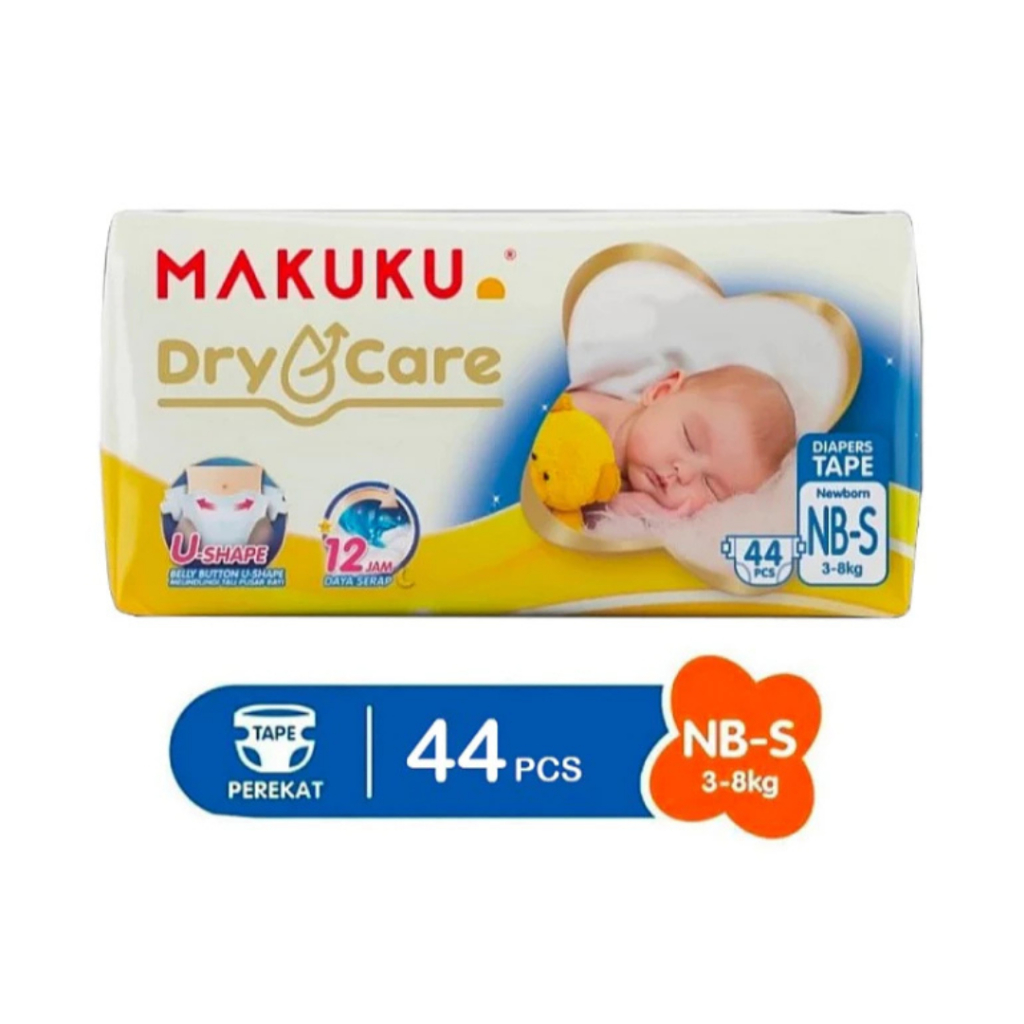Makuku New born dry care popok bayi tipe perekat pampers bayi baru lahir Makuku dry care NBS 44