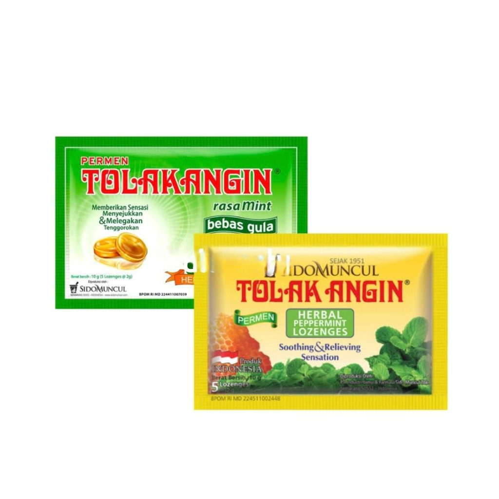 

Tolak Angin Permen Mint Bebas Gula 5's, Tolak Angin Permen 5's - Obat Masuk Angin
