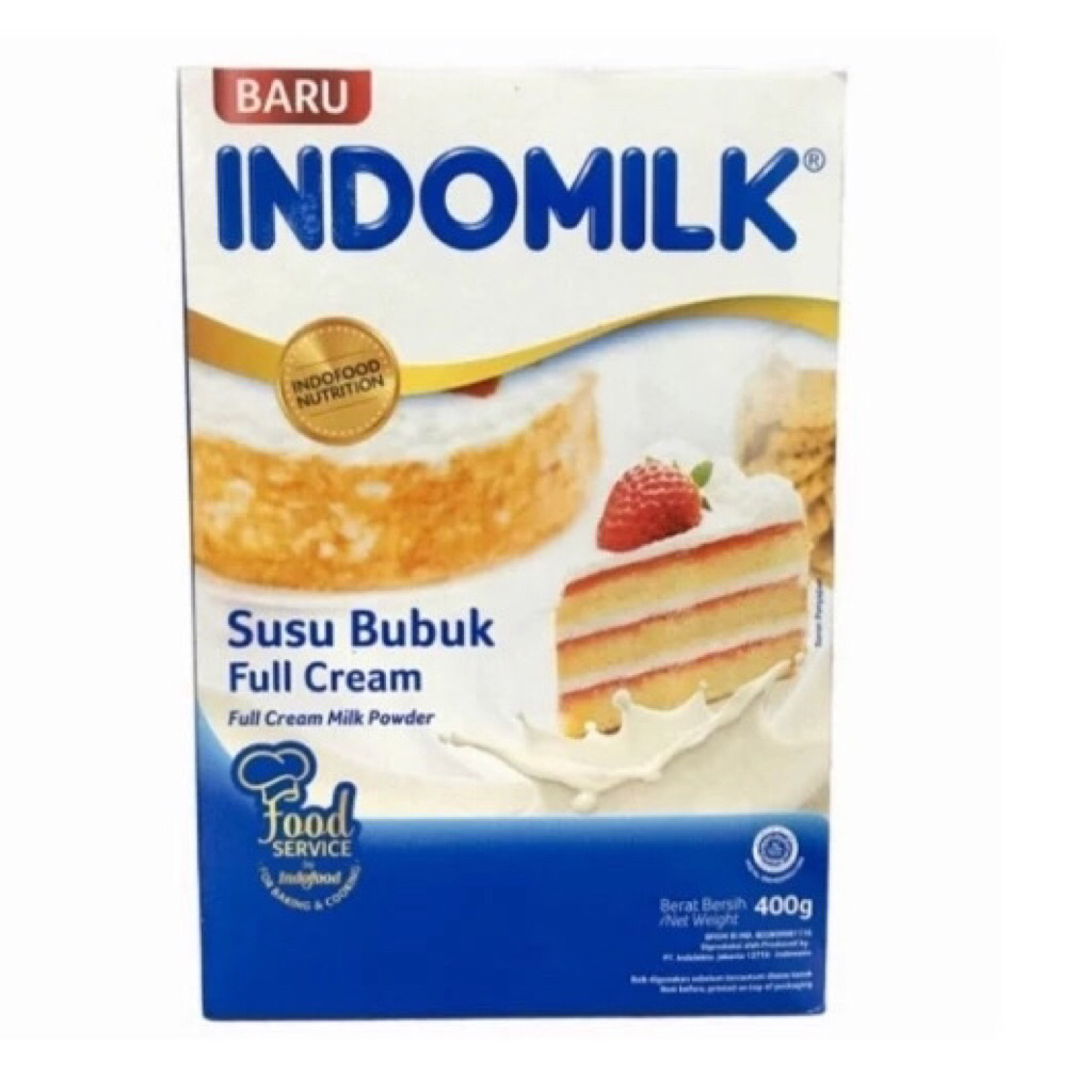 

INDOMILK SUSU BUBUK FULL CREAM 400 GRAM