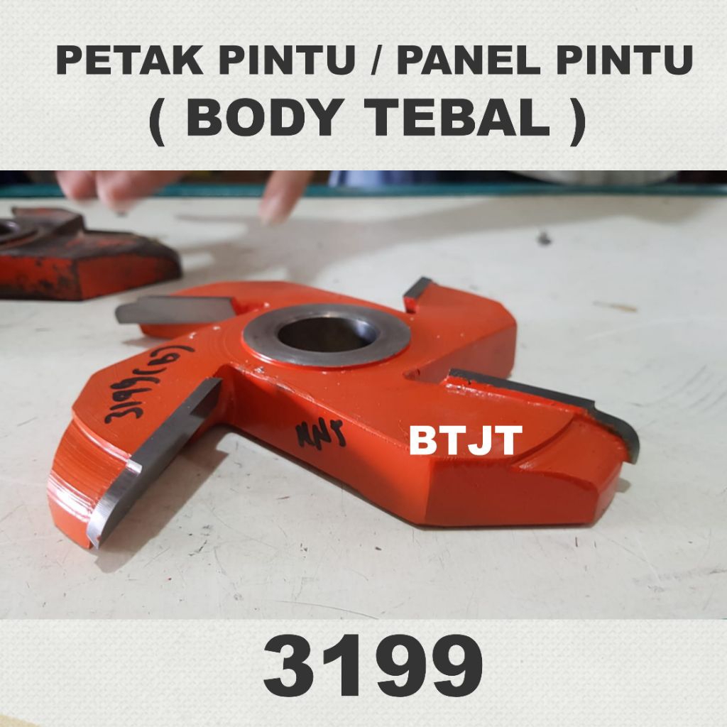 3199 MATA PISAU PROFIL ROUTER SPINDLE PANEL PINTU KAYU 3199 BAWAH ( BODY TEBAL )  7"