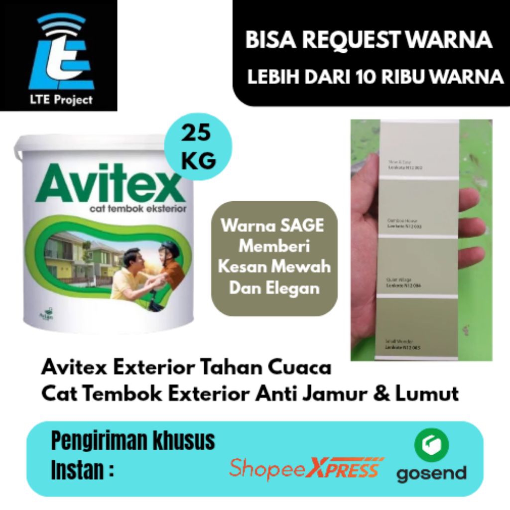 Cat Tembok Avitex Eksterior - 25 KG, Avitex Cat Tembok Eksterior - 25 KG