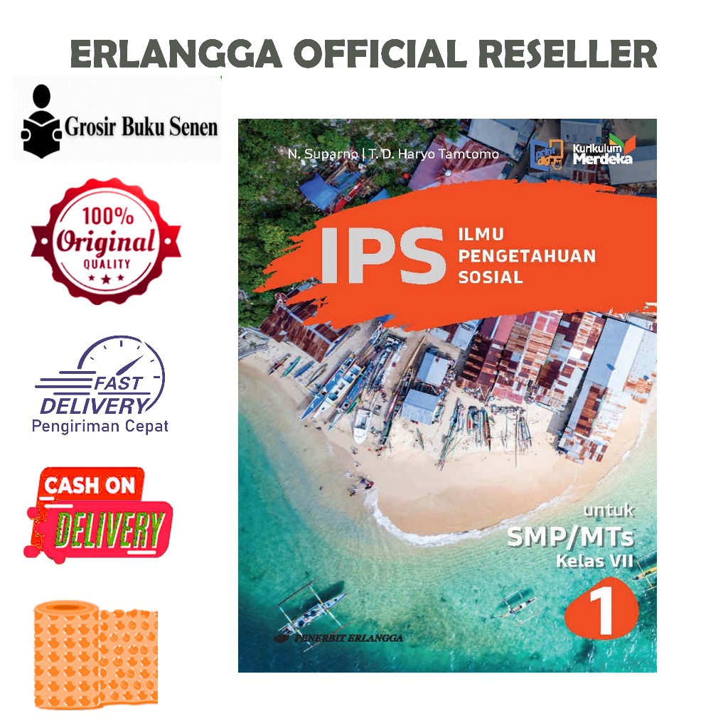 ORIGINAL ERLANGGA IPS SMP/MTS KLS.7,8,9 /KM - N. SUPARNO-T.D. HARYO TAMTOMO
