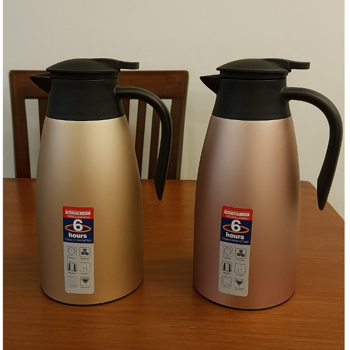 TERMOS AIR PANAS STAINLESS STEEL / TERMOR AIR  2 LITER / TERMOS KOPI TEH / JUG PITCHER / - EUROPEAN 