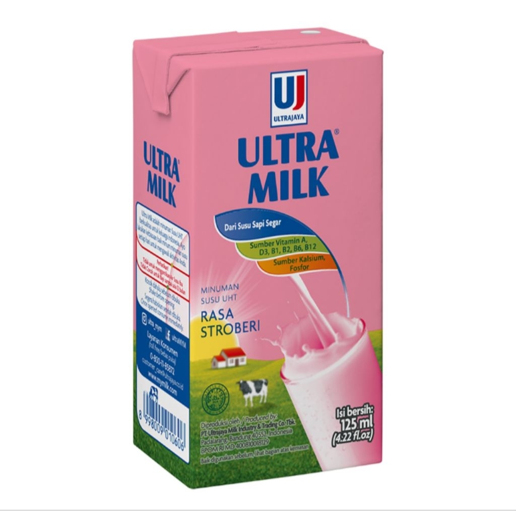 

Ultra Milk Susu UHT Stroberi Kotak 125 ml