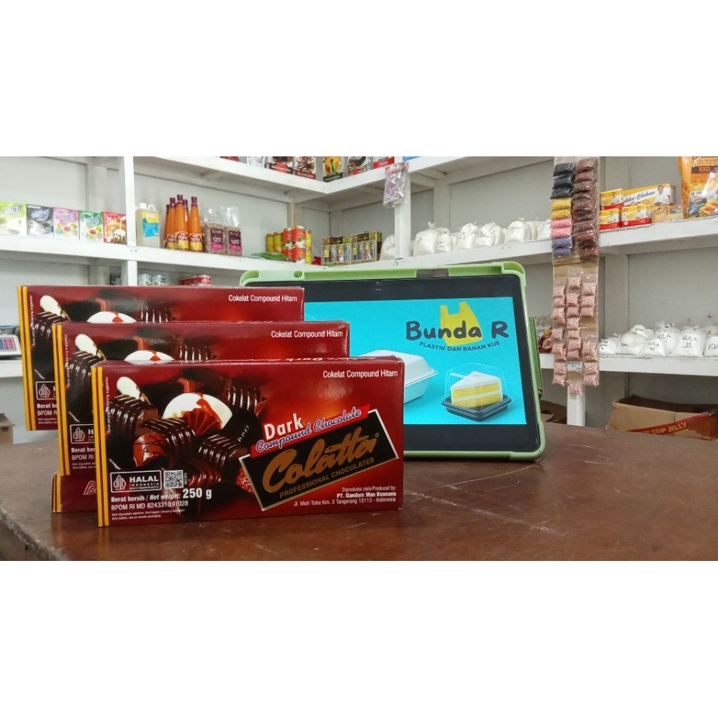 

Colatta Dark Chocolate Compound 250 Gram - Coklat Batang - Bunda R Plastik