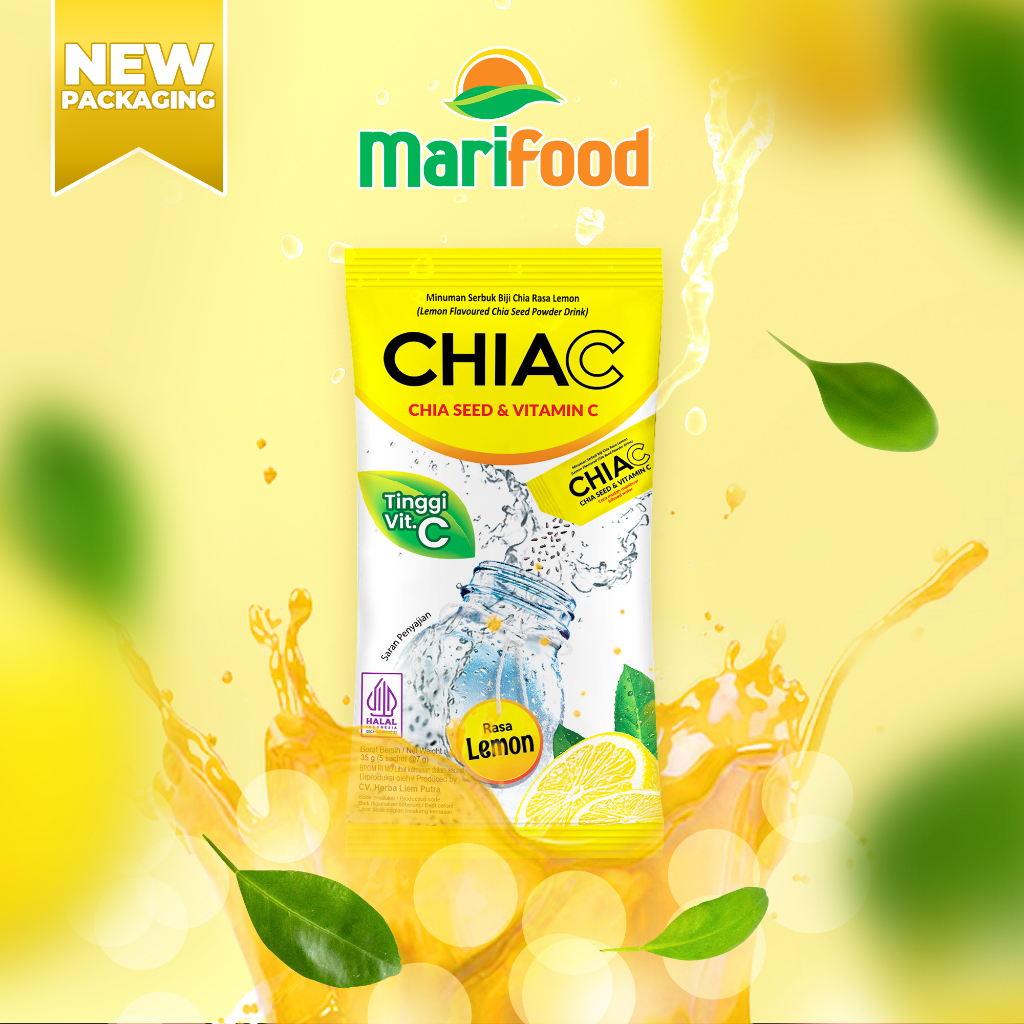 

ChiaC - Kemasan Pack - Vitamin C Powder Drink Infused Water Dengan Biji Chia Seed Organik