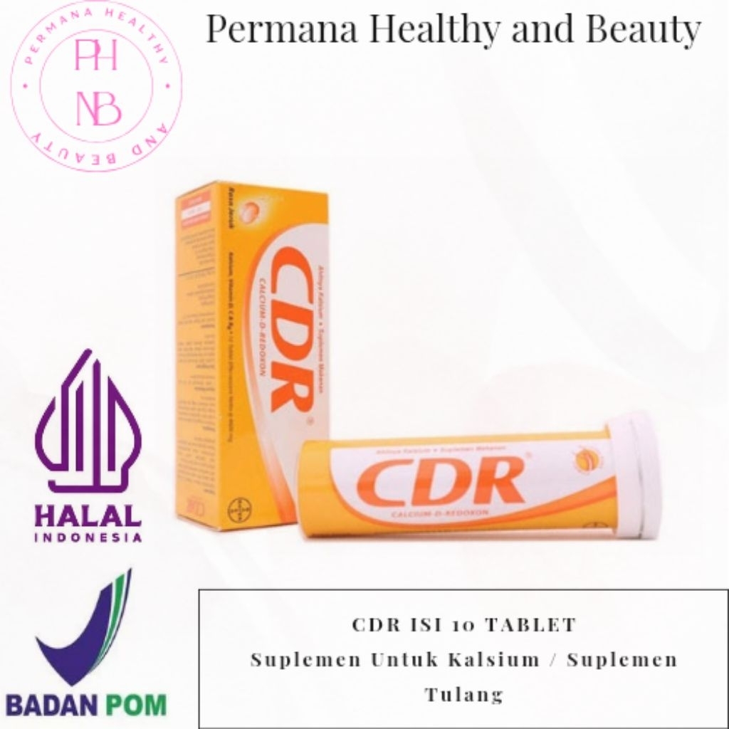 CDR MULTIVITAMIN SUPLEMEN KALSIUM ISI 10 TABLET EFFERVESCENT / CDR VITAMIN TULANG / CDR VITAMIN SEND