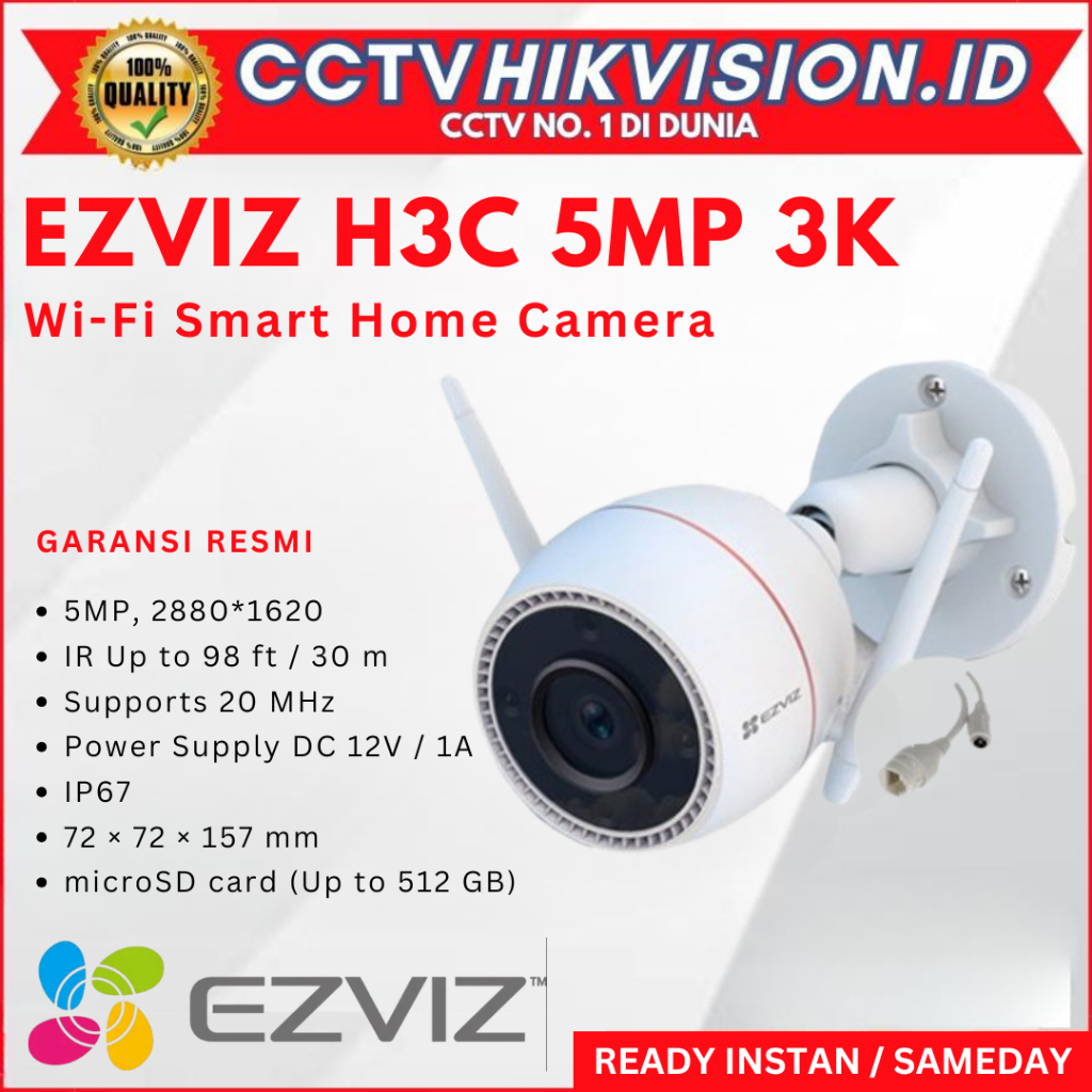 EZVIZ H3C 5MP Smart Home Wi-Fi IP Camera Outdoor CCTV / Ezviz Cctv Outdoor