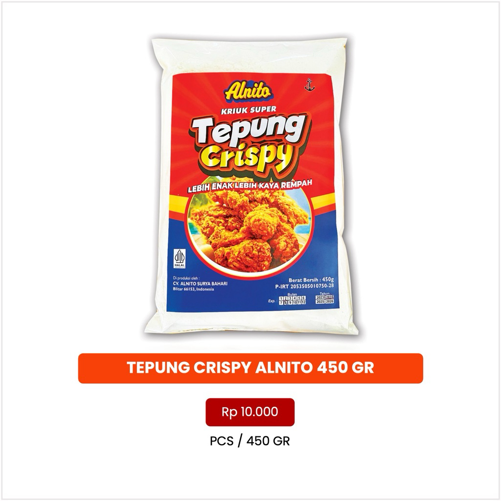 

Tepung Crispy Alnito 450 gr kriuk serbaguna
