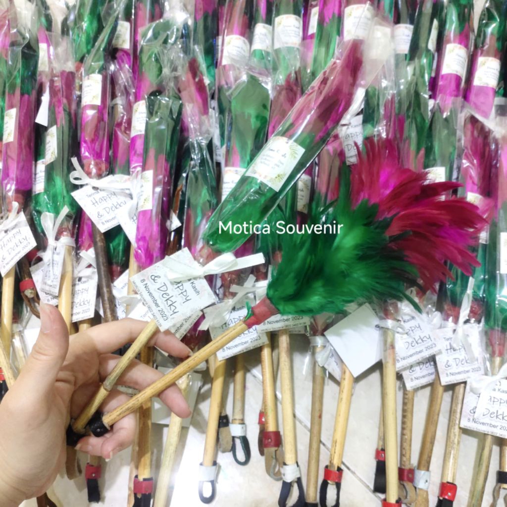 Souvenir Kemoceng Bulu Mini kemas Plastik