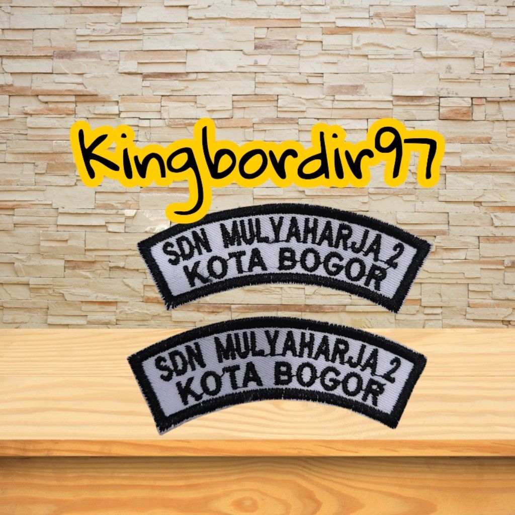 Nama Dada Bordir/Nama Dada Seragam sekolah SD,SMP,SMA