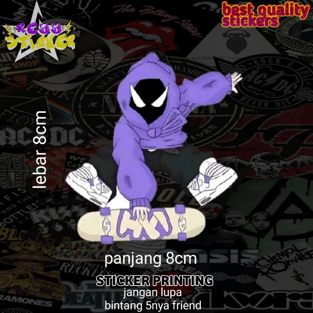 

STICKER PRIMTING ANTI AIR GAMBAR SKETBORD KEREN HODIE UNGGU