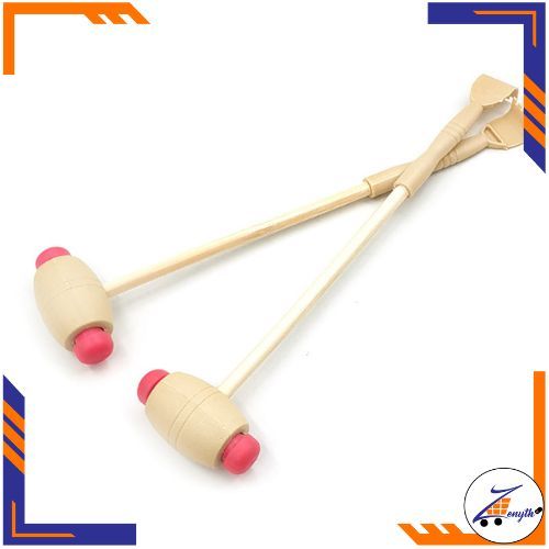 2 in 1 Alat Garuk Punggung & Palu Pijat Terapi Kayu