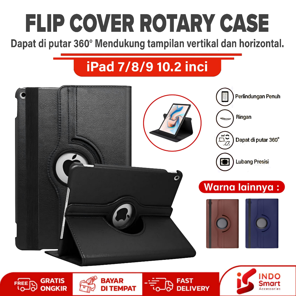 Case Ipad Gen 9 | Ipad 9 | Case Ipad Gen 8 | Ipad 7 | 10.2 inch Flip Cover Casing Leather Rotary