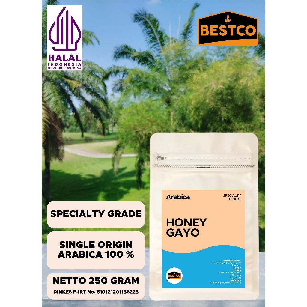 

Kopi Bestco Specialty Arabica Honey Gayo 250 gr