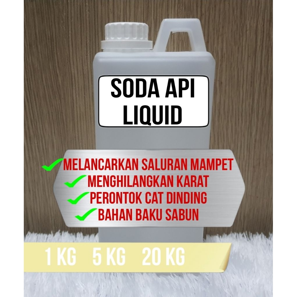 SODA API CAIR 1kg 5kg / CAUSTIC CAIR/ KAUSTIC CAIR/ NAOH CAIR 48%-1kg 5kg