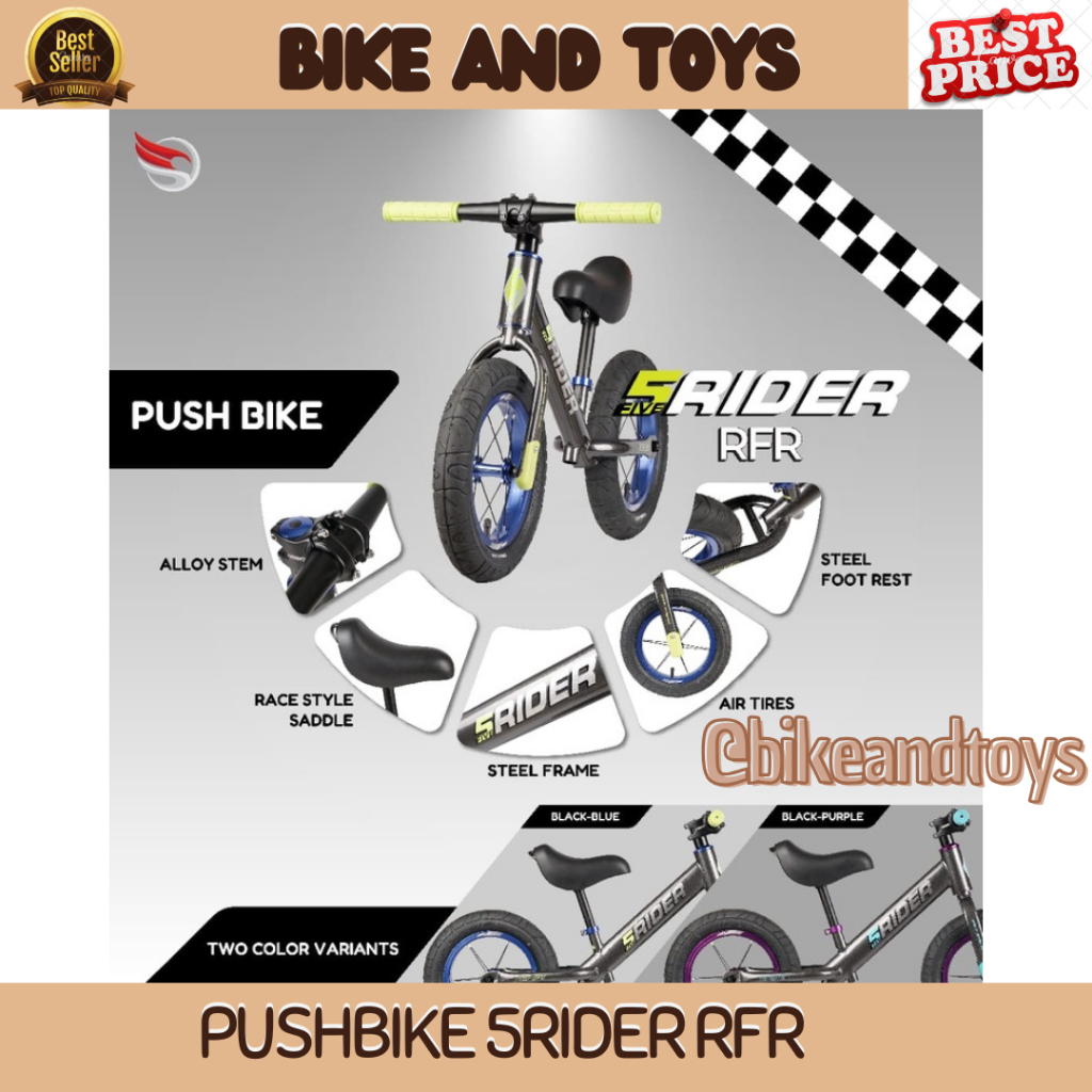ELEMENT RMB PUSHBIKE 5RIDER RFR - Pushbike 5Rider air 3.0 chrome & EDITION AZURE BLUE - SEPEDA KESEI