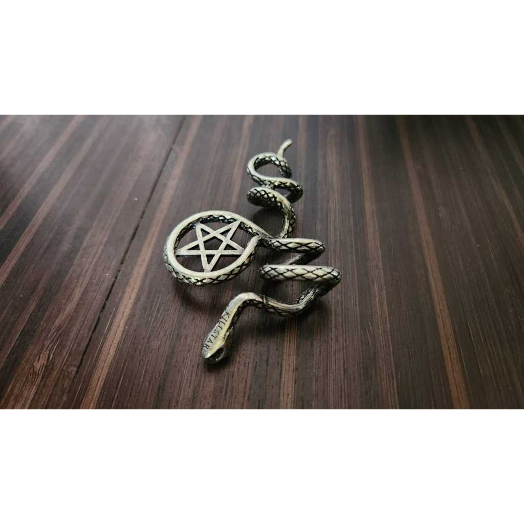 Bandul Kalung KILLSTAR Serpent and Pentagram Pendant Liontin GOTHIC goth punk accessories asesoris b